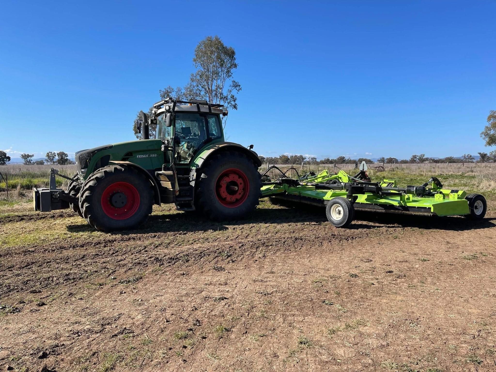 Fendt with a slasher implement