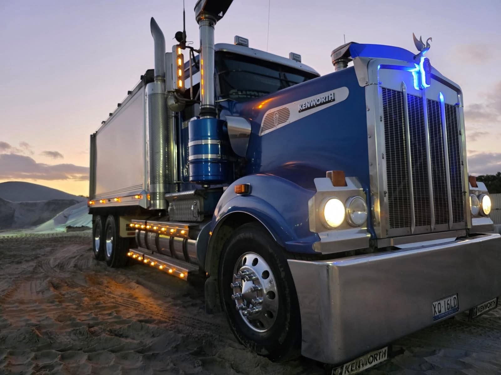 Kenworth dump truck at sunset on an Australian worksite — financed through Forefront Equipment Finance