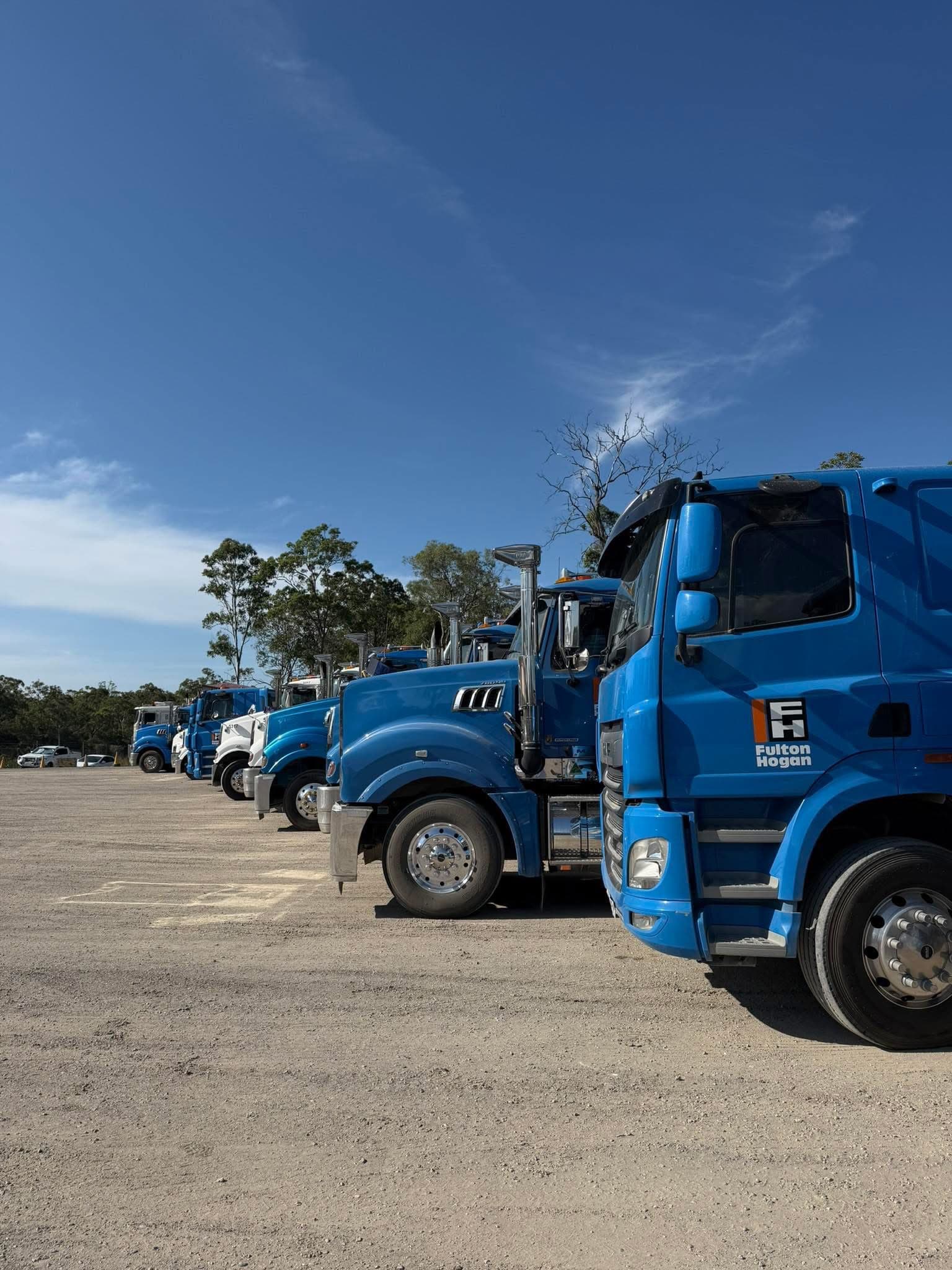 Blue truck lineup — refinancing trucks for working capital
